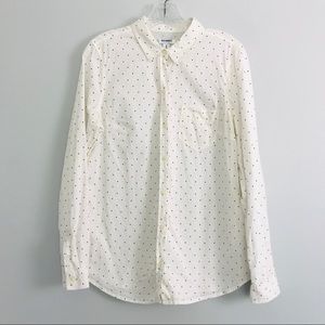2 Old Navy Polka Dot Cotton Button Downs Sz M